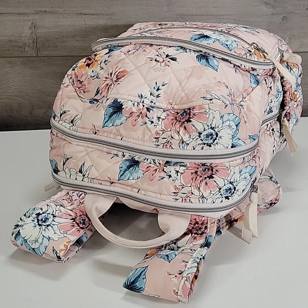Vera Bradley Quilted Pink Floral Nylon Women's Backpack
